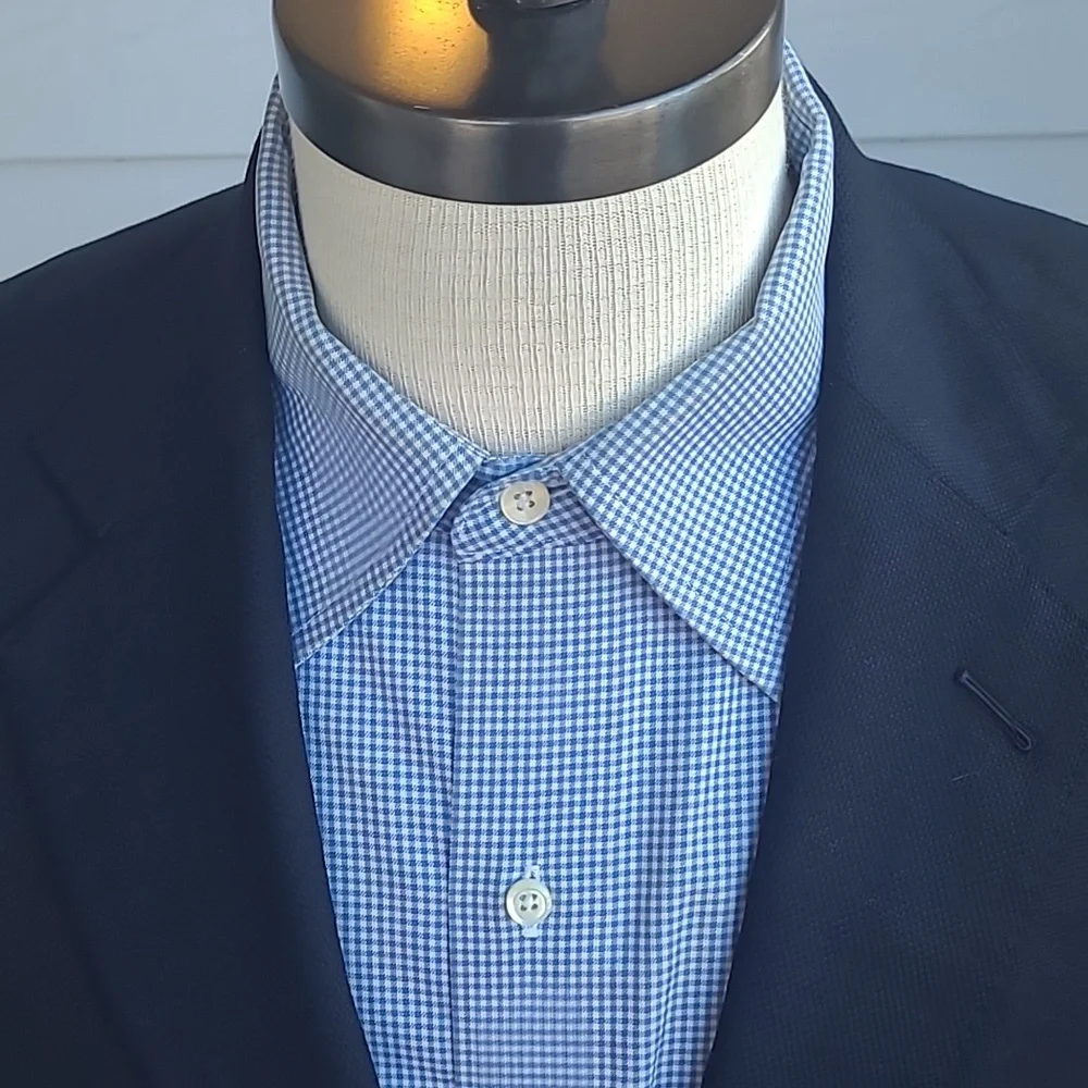 KNOT STANDARD Custom Black Weave Wool Metal Buttons‎ 42 S Mens Sport Coat Blazer